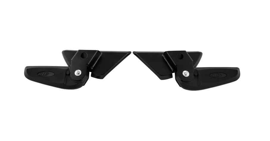 Voetsteunen rechts en links voor Vespa LX /LXV /S 50-150cc, zwart/zwart