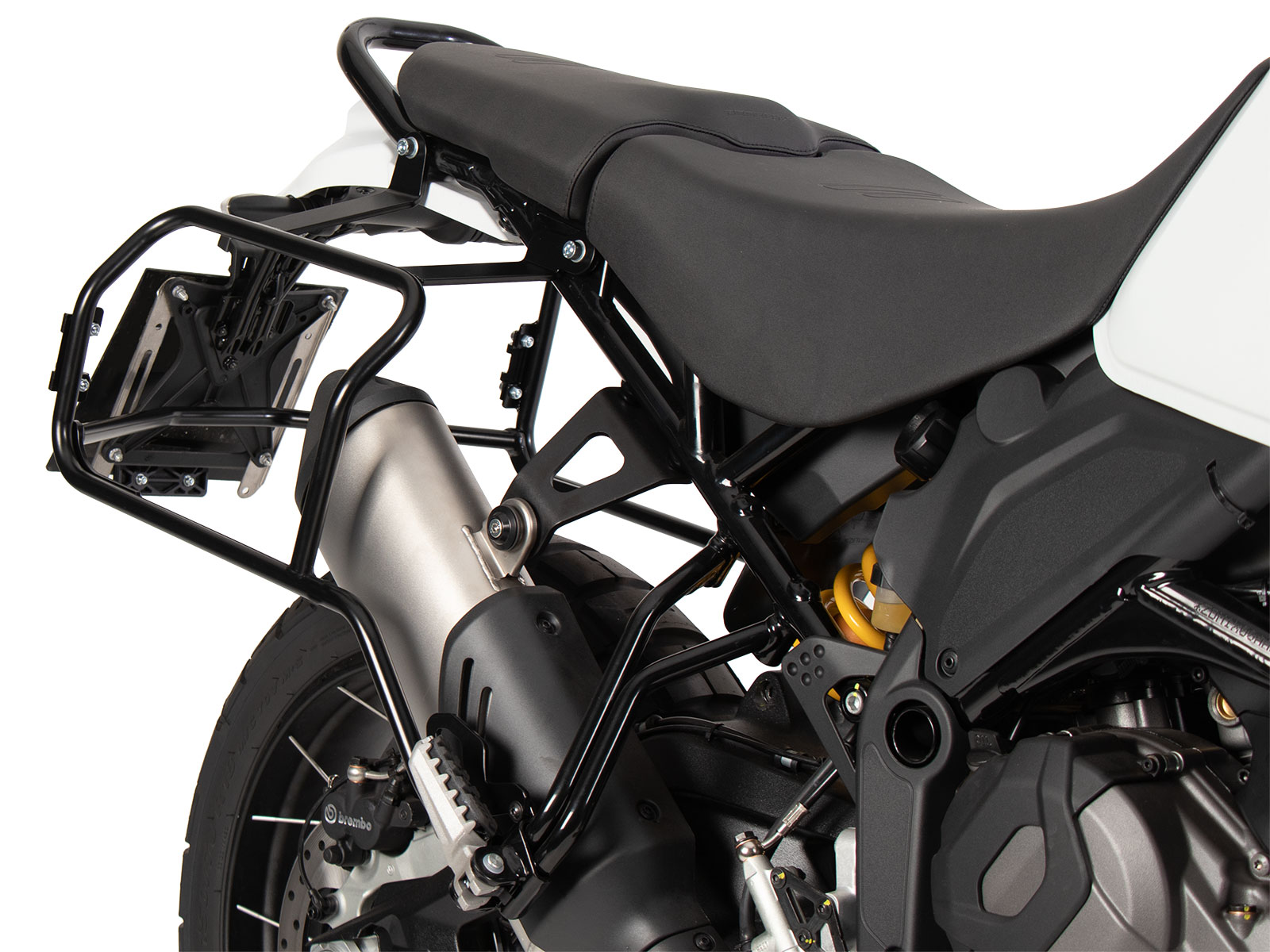 Kofferdrager set Cutout drager incl. kofferset Xplorer Cutout zilver voor Ducati Desert X (22-)