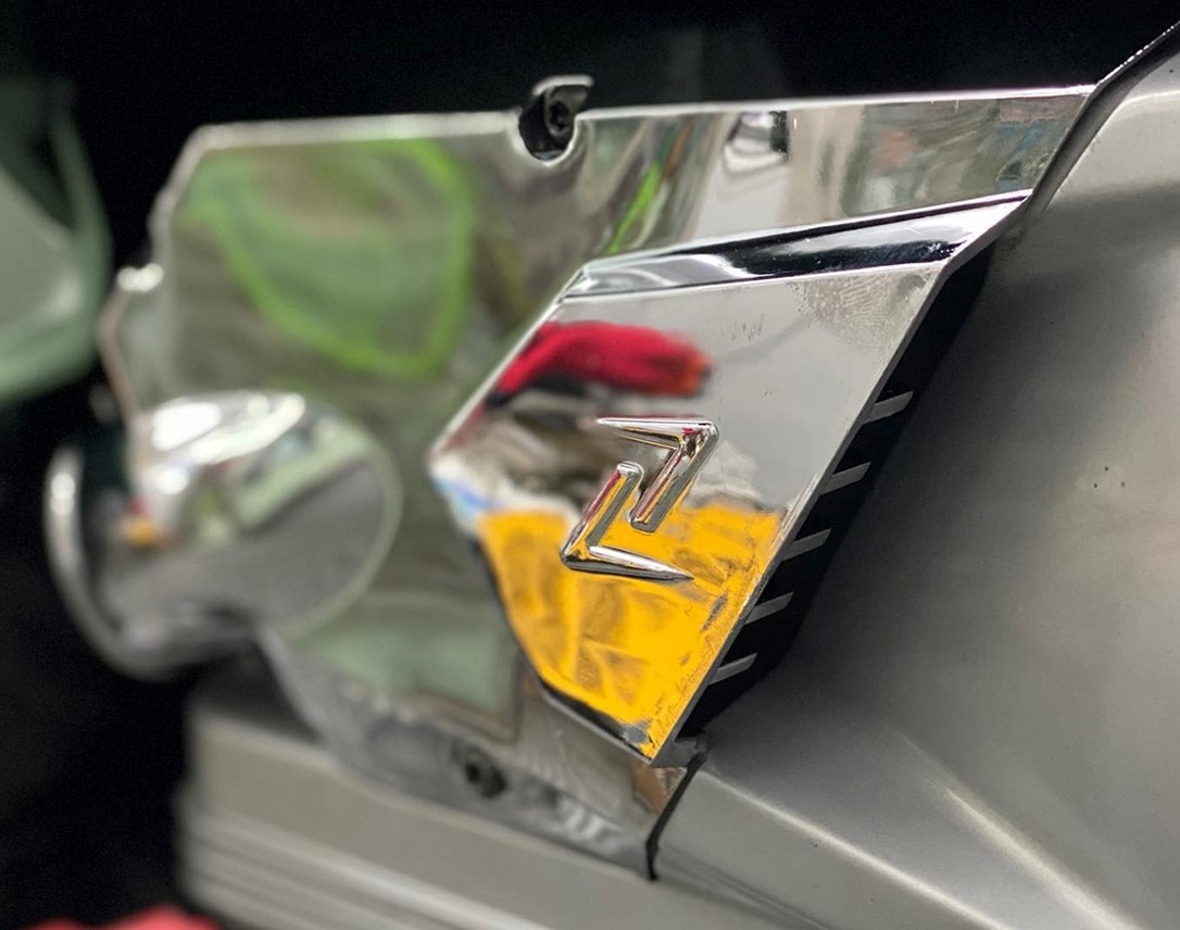 Luchtinlaat afdekking, vario afdekking voor Vespa Primavera/Sprint/GTS/GTS Super, chroom