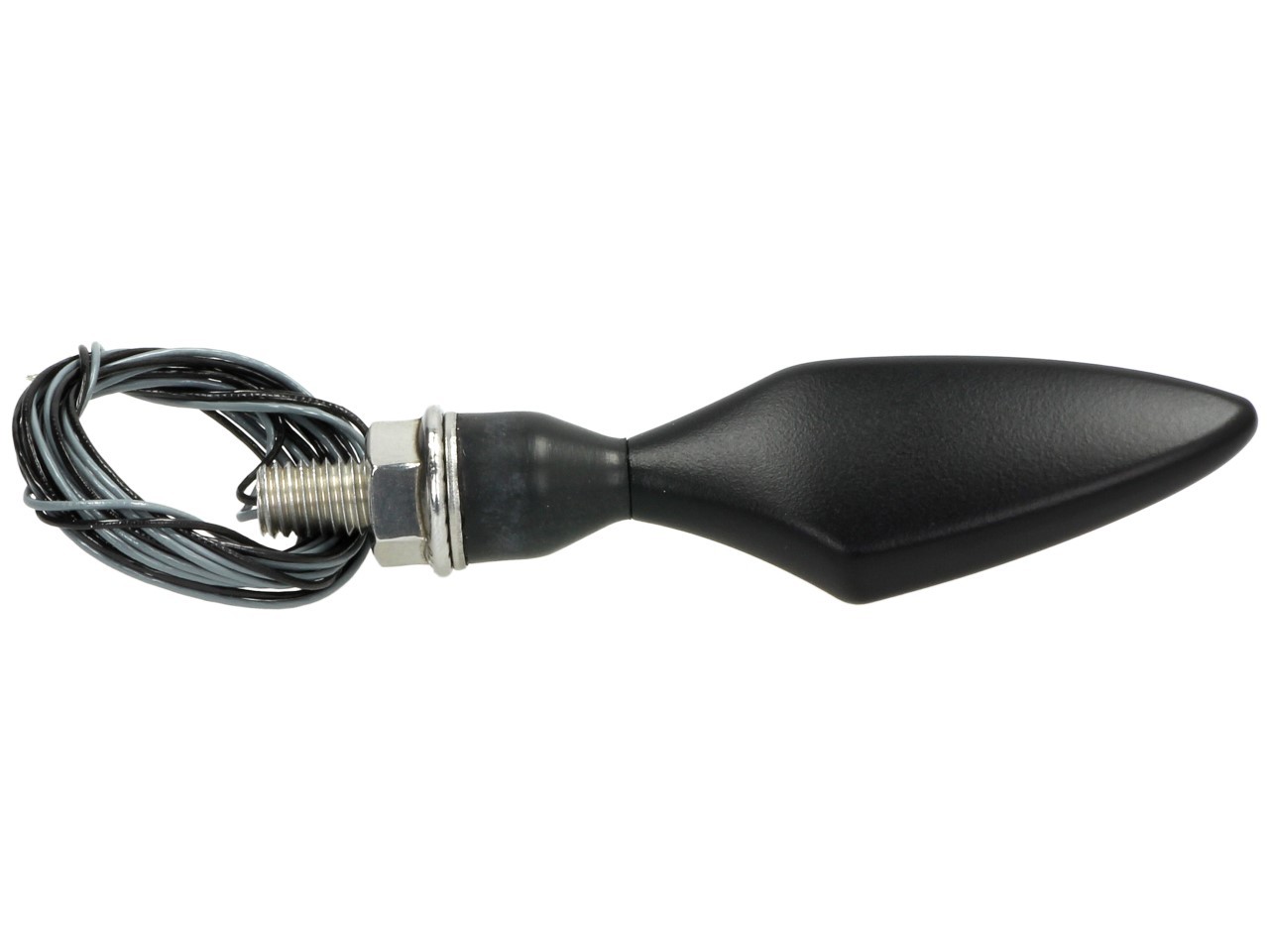 Kellermann-indicator, ruit, staal, LED, VR/HL, 12 V, zwart gesatineerd, M8x20, E-keurmerk