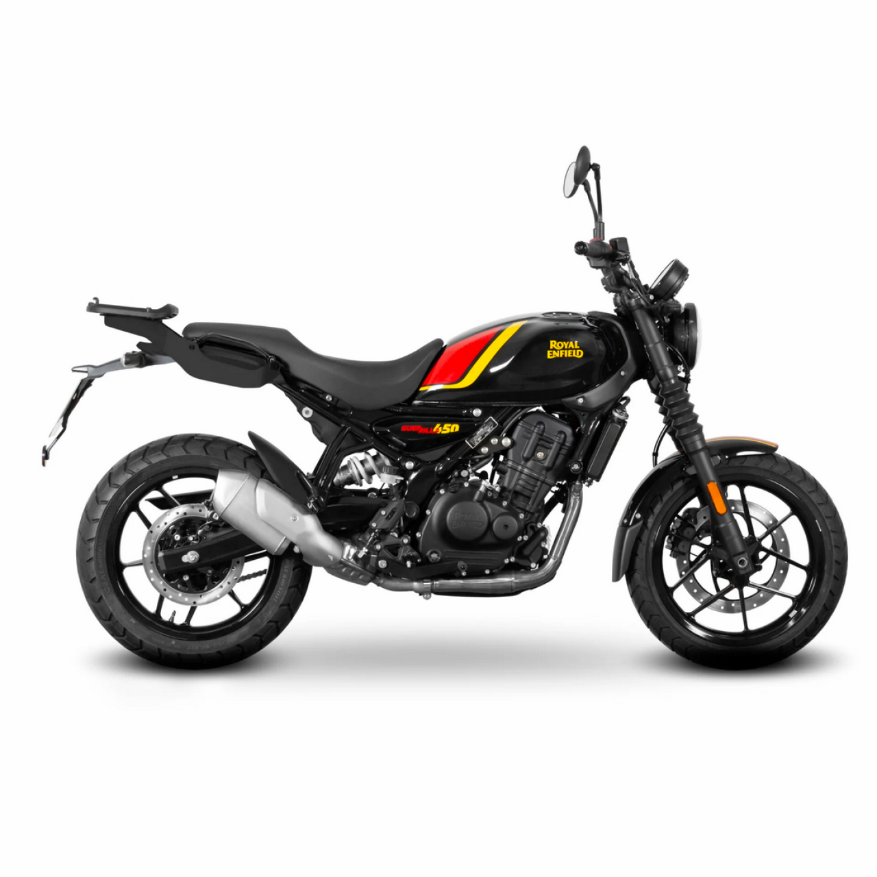 Shad-topkofferhouder, zwart gelakt, voor de Royal Enfield Guerrilla 450 (24-25)