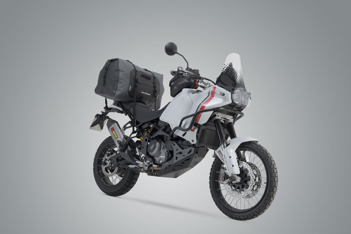 Drybag 600 achtertas voor Aprilia ETV 1200 Caponord, zwart/grijs - SW Motech