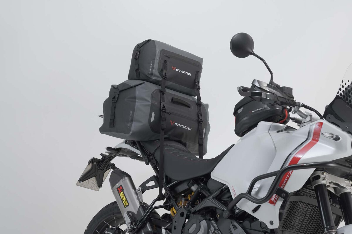 Drybag 600 achtertas voor Aprilia ETV 1200 Caponord, zwart/grijs - SW Motech