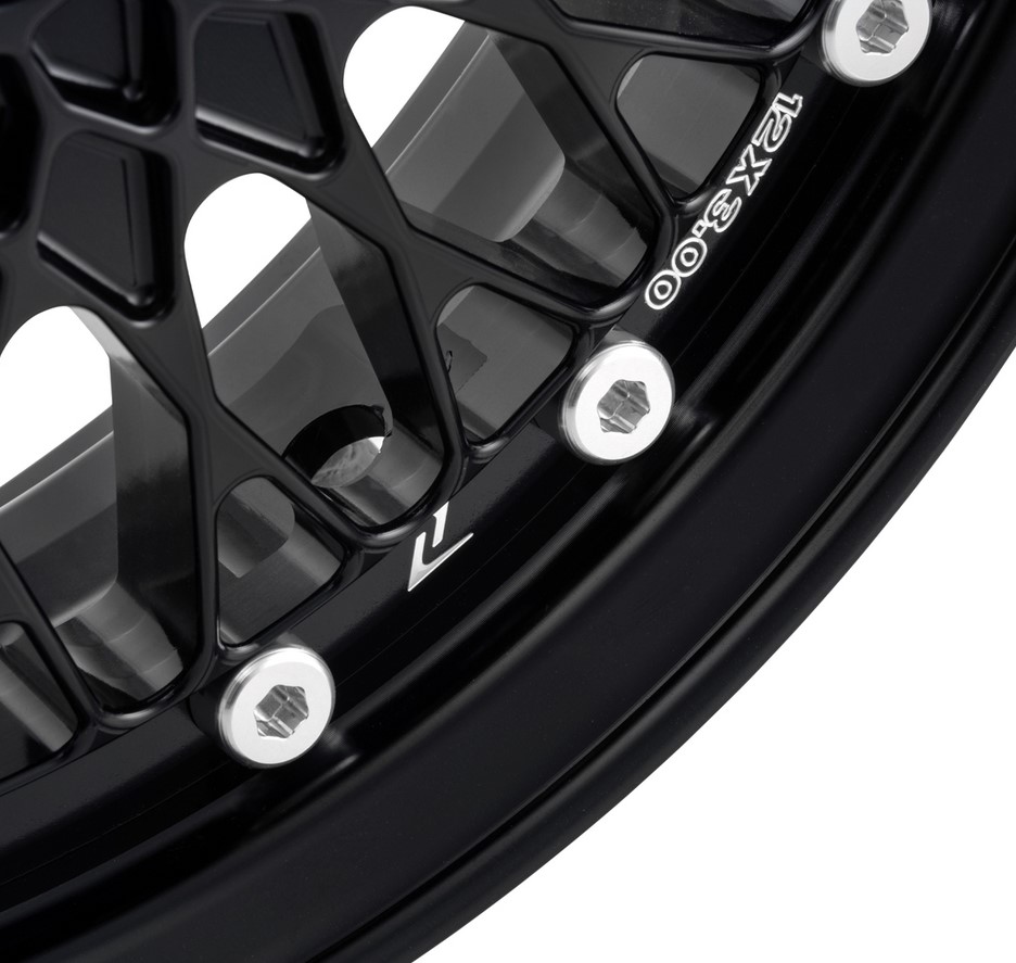 Velg Comb 1 voor/achter voor Vespa GTS/GTS Super/GTV/GT/946 125-300ccm, zwart glanzend