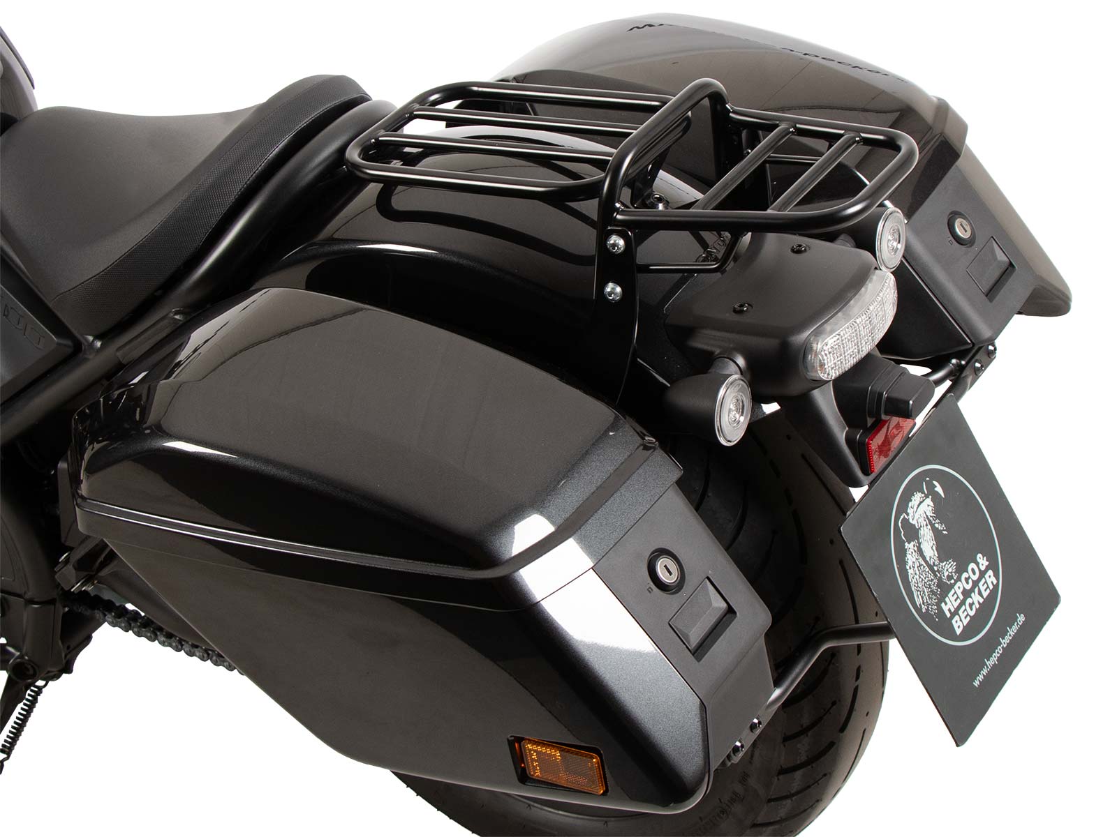 Buisvormig bagagerek zwart voor Honda CMX 1100 Rebel /DCT (21-24) Hepco & Becker
