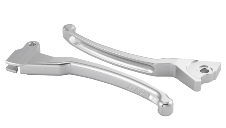 Sport hendelset rem links/rechts voor Vespa LX/LXV/S/Primavera/Sprint 50-150ccm, zilver