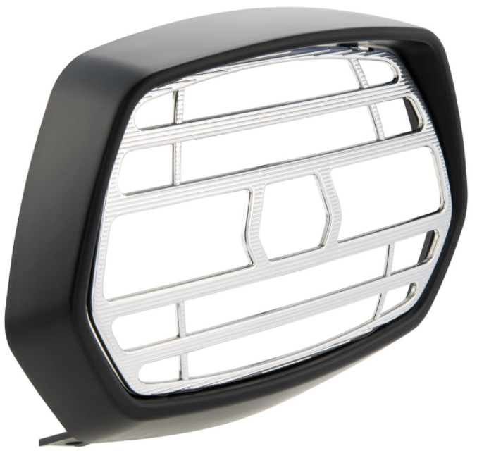 Lamprooster zwart mat voor Vespa Sprint 50-150ccm 2T/4T, rooster - chroom