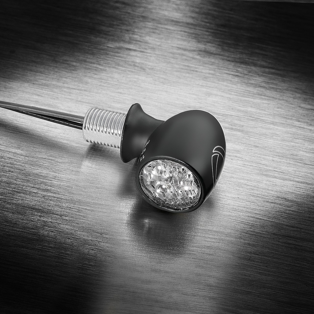Kellermann achter- en remlicht, Atto RB vm, staal, LED, HL/HR 12 V, zwart gesatineerd