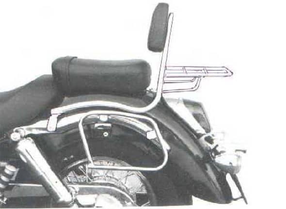 Buisvormige leren tassenhouder chroom voor Honda VT 750 C2 (97-03) Hepco & Becker