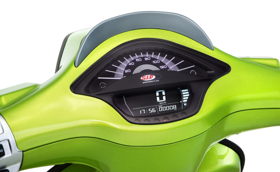 Toerenteller/Tacho voor Vespa Primavera/Sprint 50-150cc 2T/4T AC, zwart