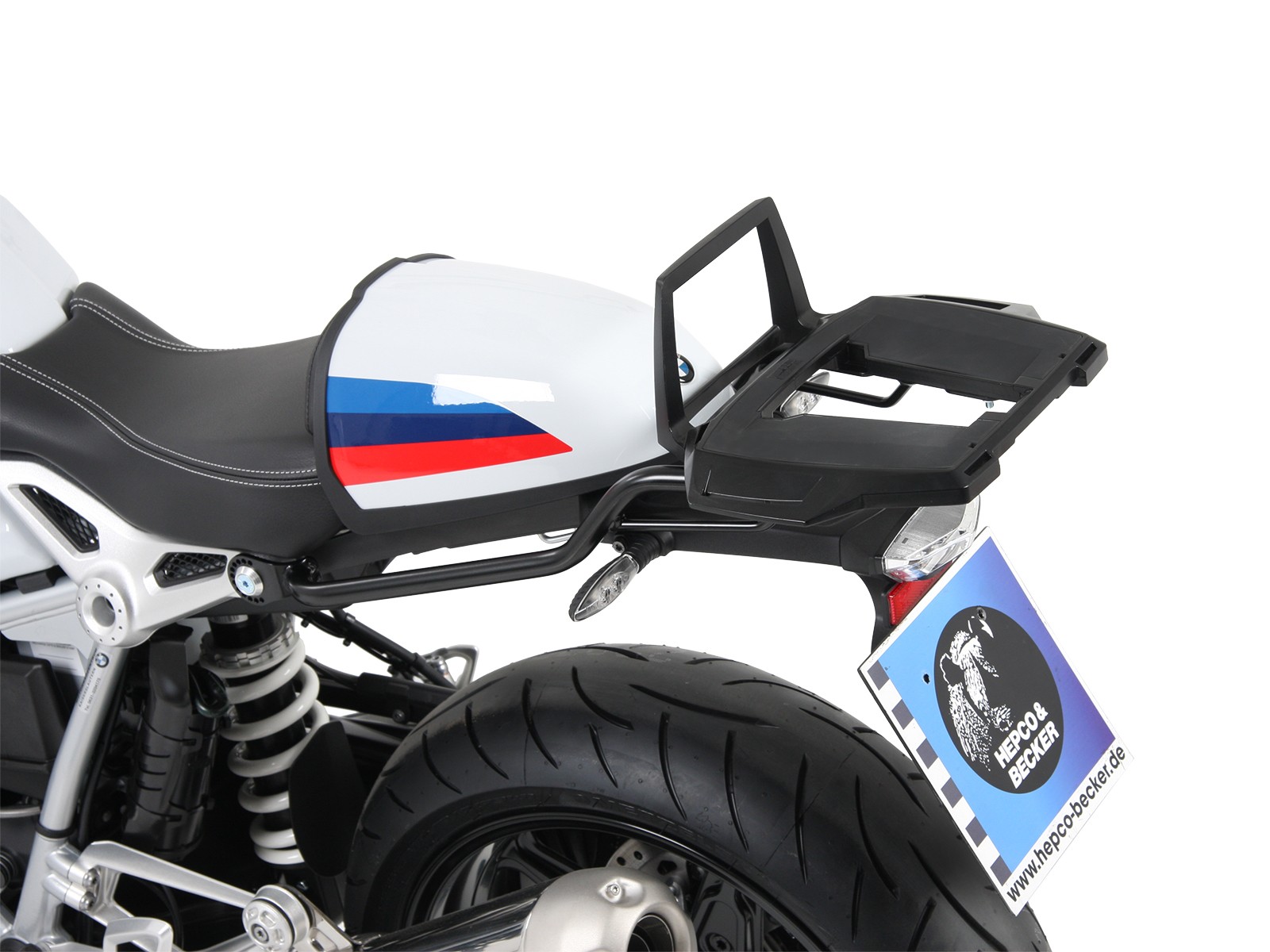 Alurack topkoffer zwart voor BMW R nineT Racer (17-20) Hepco & Becker