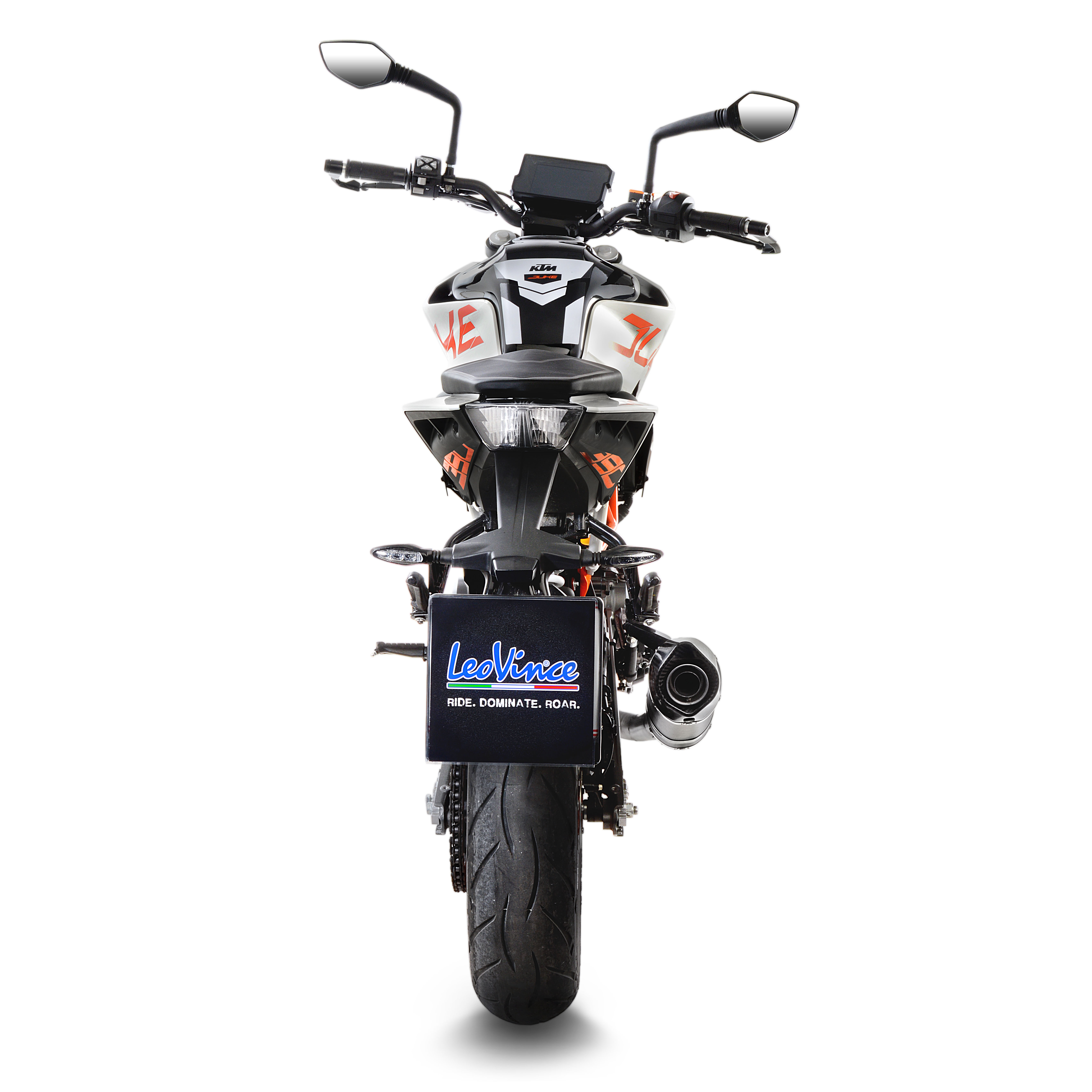 LeoVince uitlaatsysteem SBK LV One Evo 2, carbon, slip on voor KTM Duke / RC (Bj.17-19)