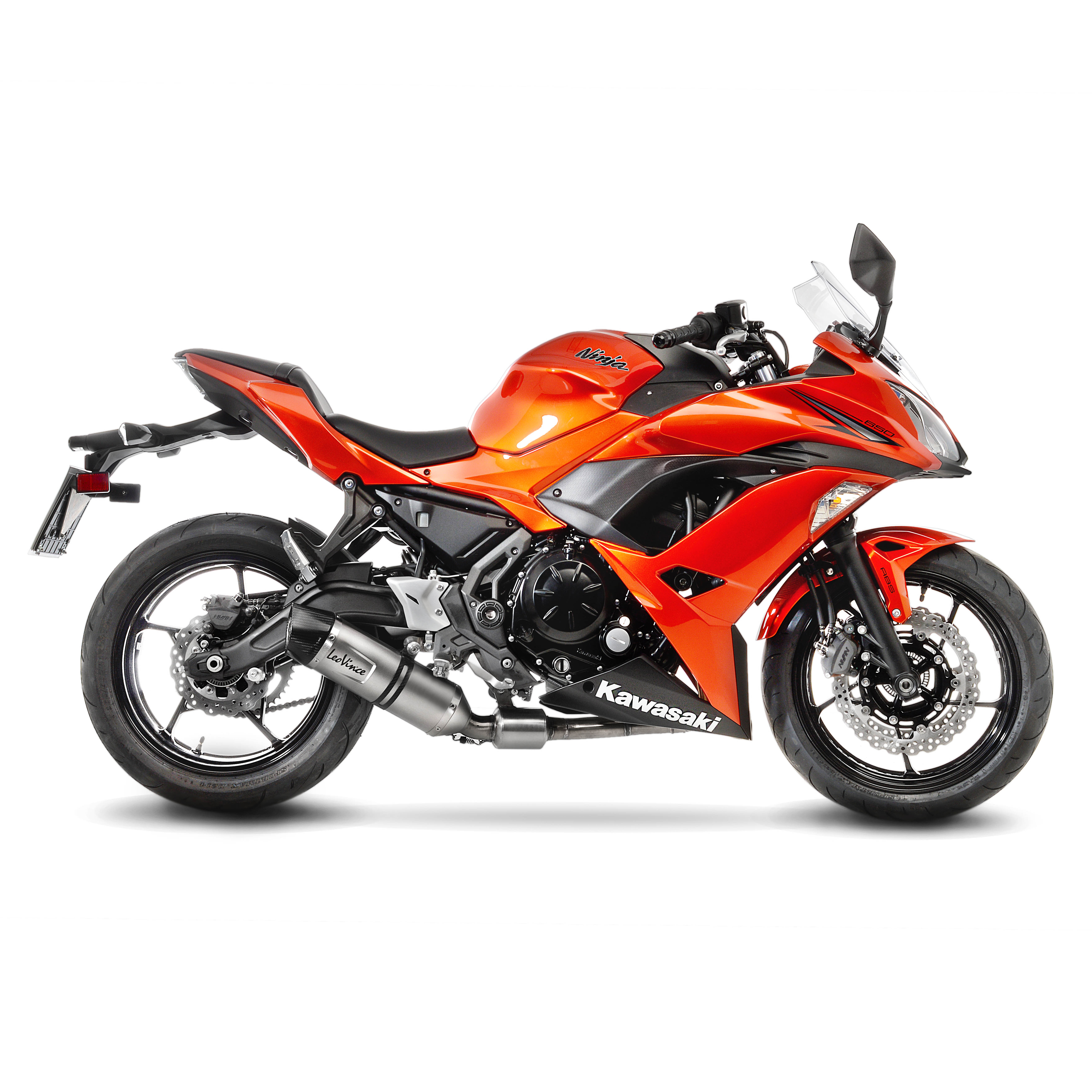 LeoVince uitlaatsysteem SBK LV One Evo 2, roestvrij staal, compleet systeem voor Z 650 / Ninja 650 (Bj.17-19)