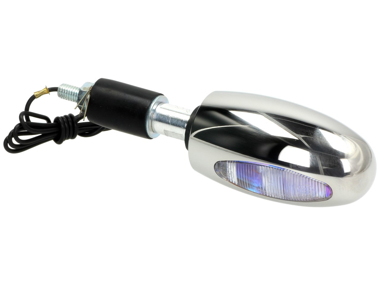 Kellermann aanwijzer, BL 1000 wit, roestvrij staal, halogeen, VR/VL, 12 V, 21 W, gepolijst zilver, glanzend
