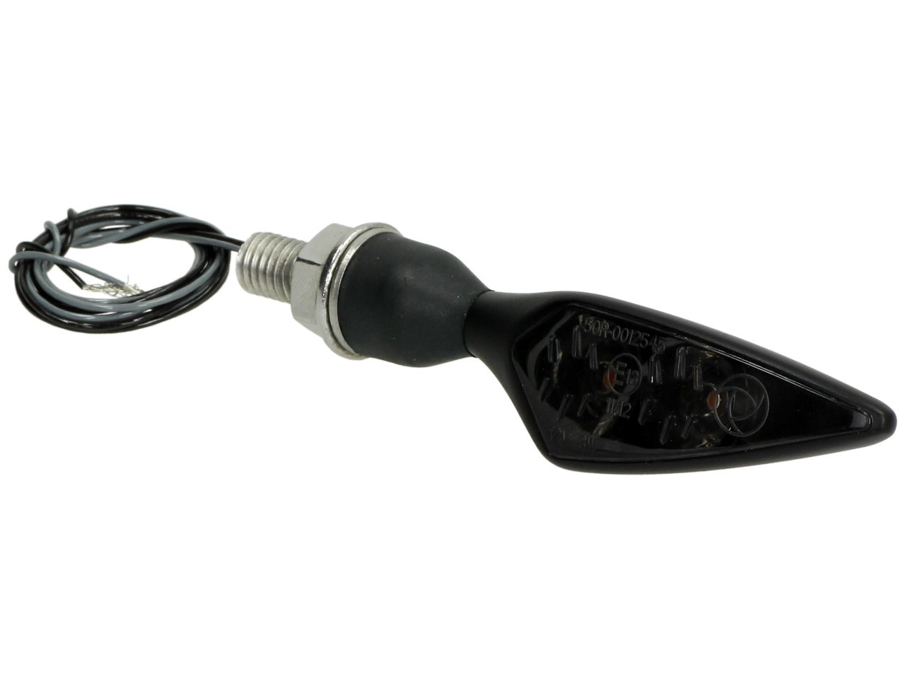 Kellermann-indicator, Rhombus Dark, staal, LED, VL/HR, 12 V, zwart gesatineerd, M8x20, E-keur