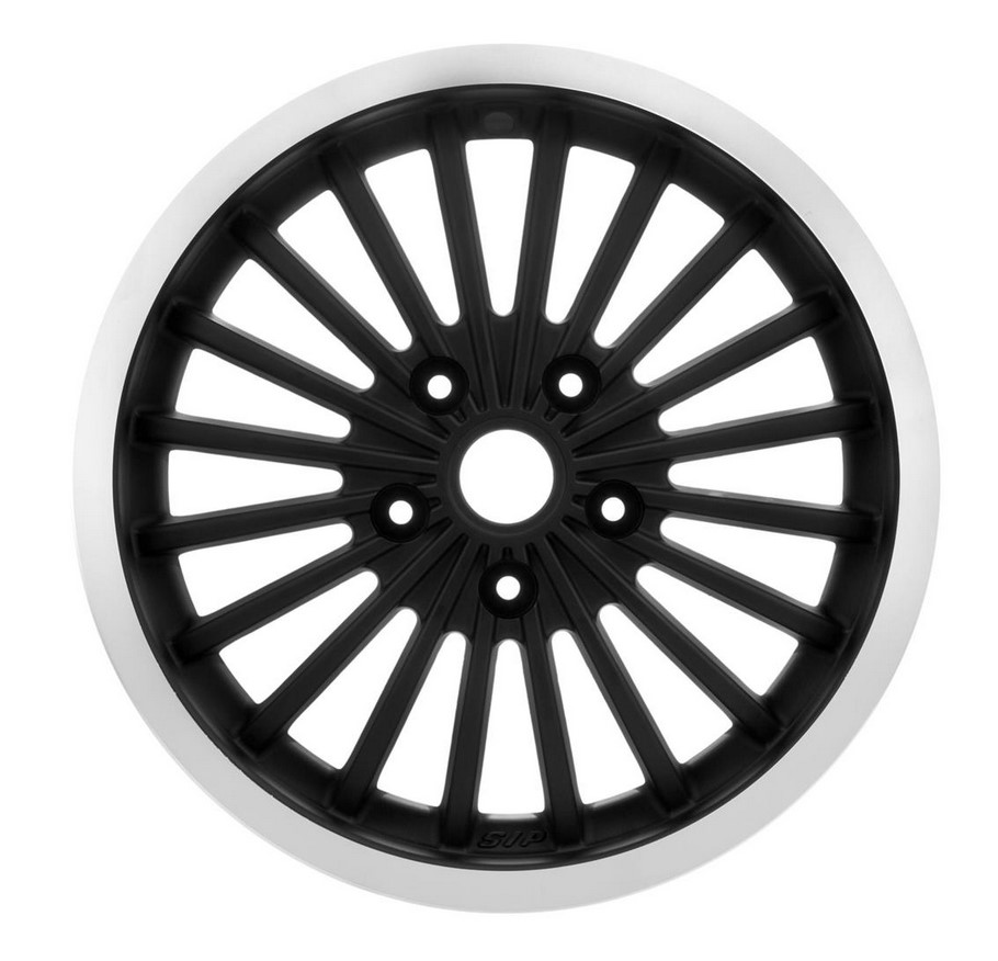 Velg voor/achter voor Vespa GTS/GTS Super/GTV/GT 125-300cc, zwart met gepolijste velg