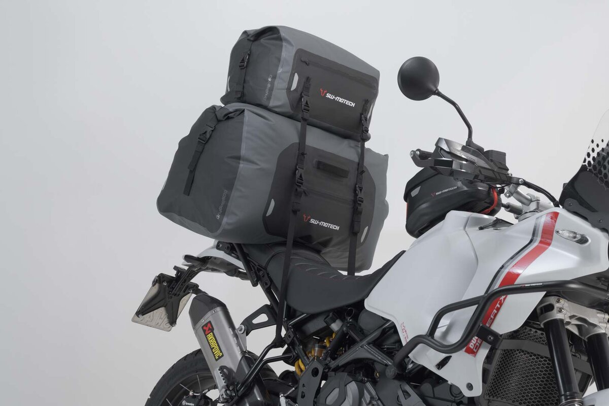 Drybag 350 achtertas voor Moto Guzzi V85 TT /Travel, zwart / grijs - SW Motech