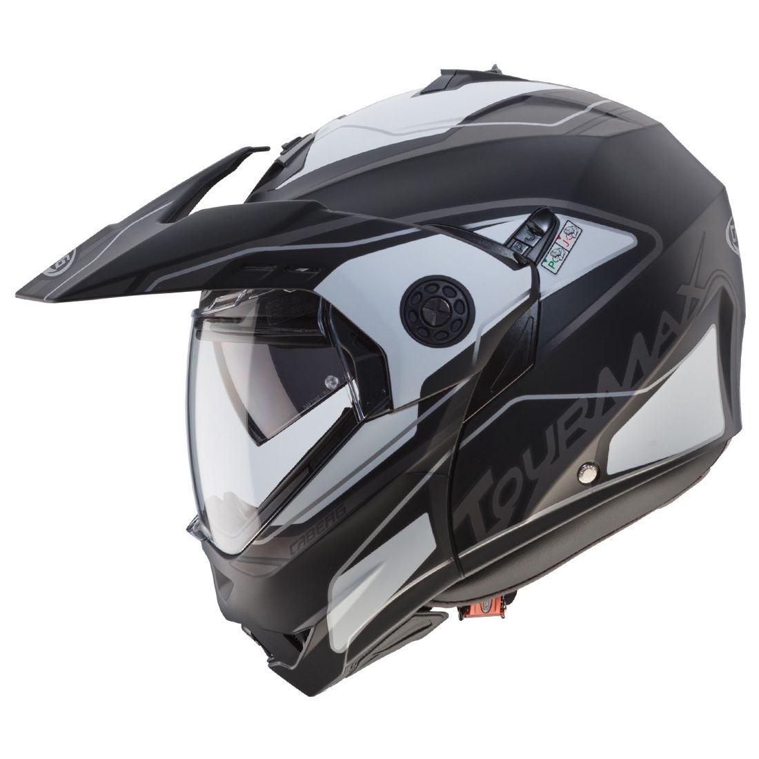 Caberg helm Tourmax Marathon, mat zwart/wit