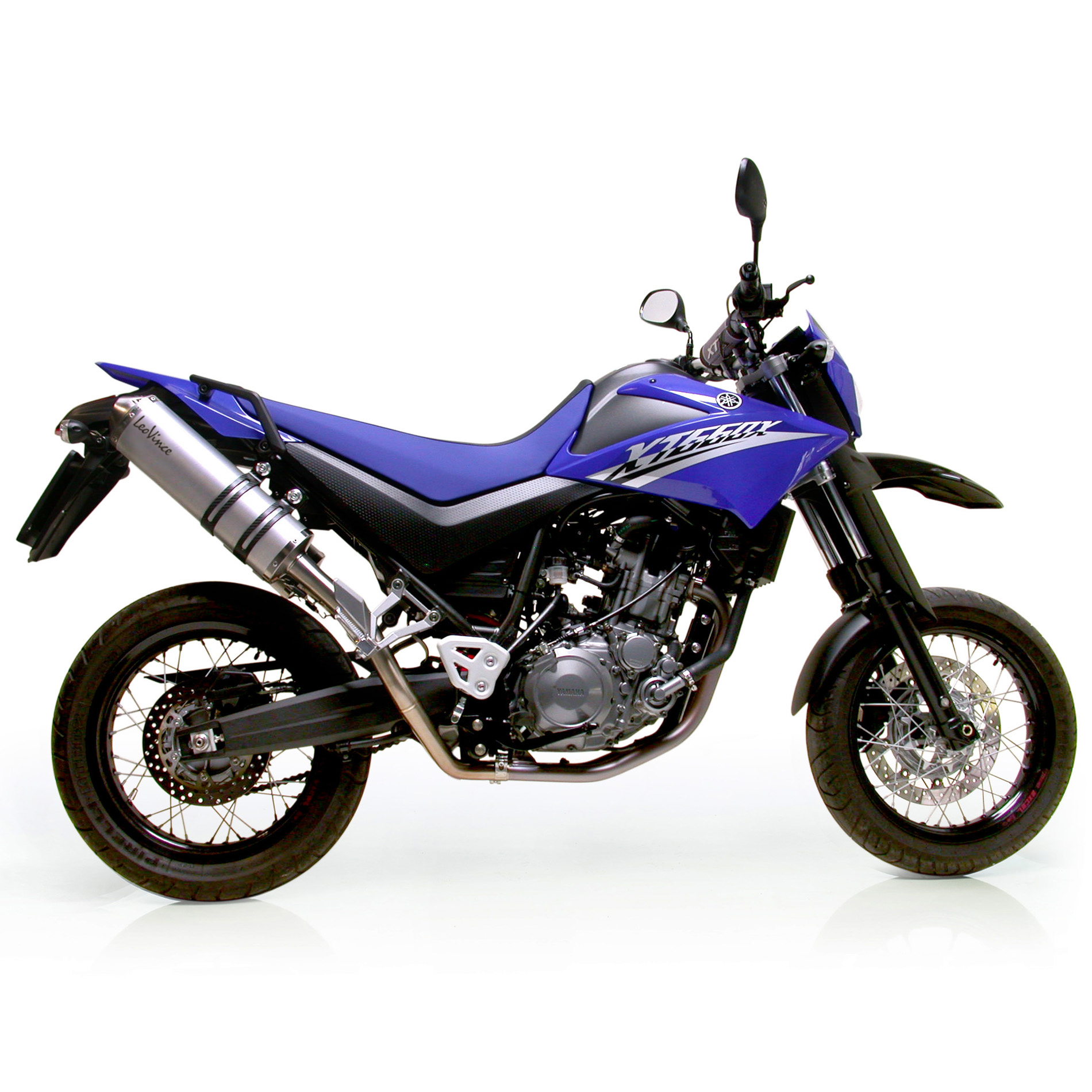 LeoVince uitlaatsysteem X3, aluminium, 2 slip on voor Yamaha XT 660 R / X (Bj.04-16)