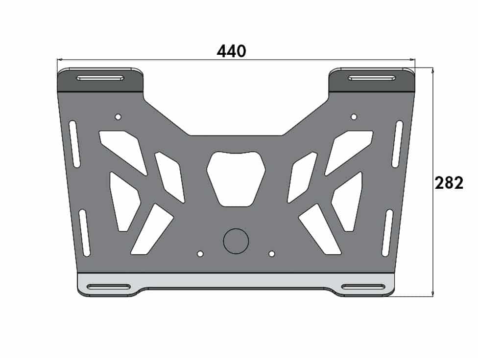 Bagagerekverlenging antraciet voor BMW R 1200 GS LC (13-18) Hepco & Becker