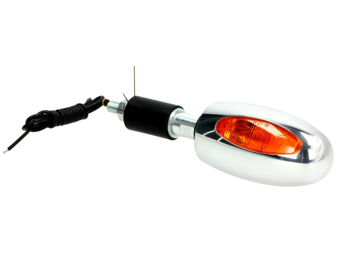 Kellermann aanwijzer, BL 1000 geel, aluminium, halogeen, VR/VL, 12 V, 21 W, gepolijst chroom, glanzend
