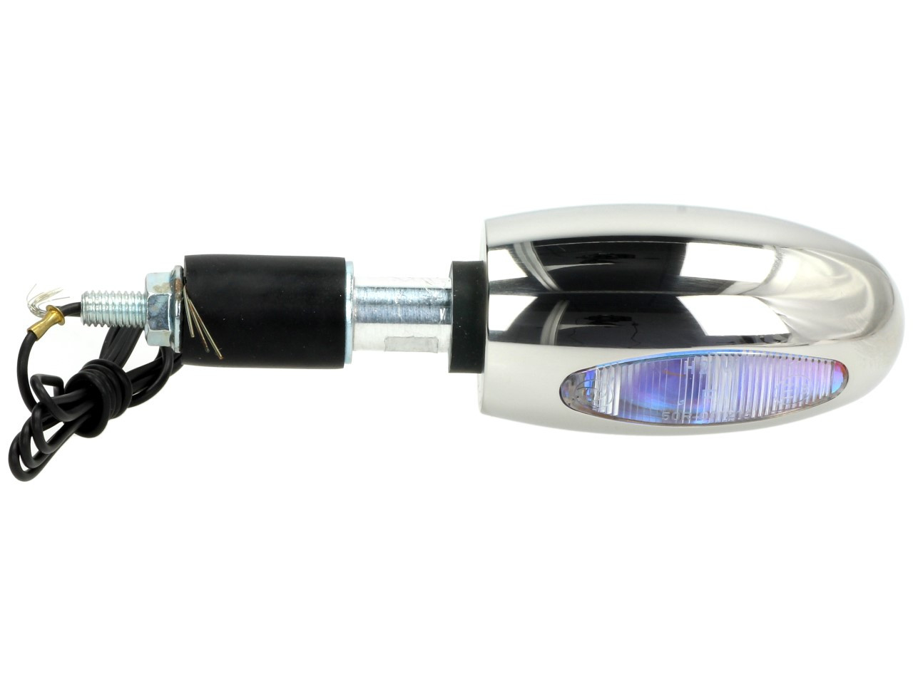 Kellermann aanwijzer, BL 1000 wit, roestvrij staal, halogeen, VR/VL, 12 V, 21 W, gepolijst zilver, glanzend