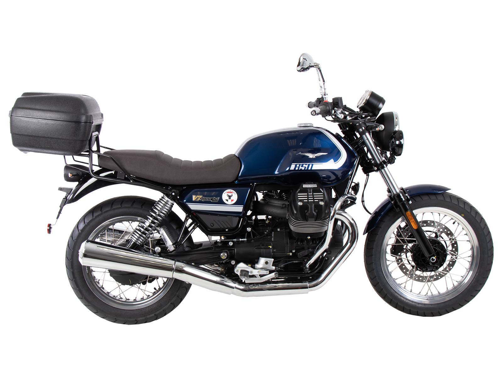 Buisvormig bagagerek Topkoffer drager zwart voor Moto Guzzi V7 850 Special/Stone/Centenario (21-24)