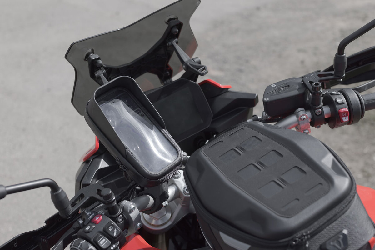 SW-Motech Navigatiebevestigingsset T-Lock met telefoonhoesje voor Ducati Multistrada 1200 /S /Enduro - SW Motech
