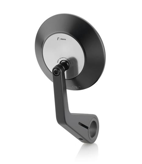 Stuurspiegel RIZOMA ECCENTRICO links of rechts voor Vespa, zwart/zilver geanodiseerd