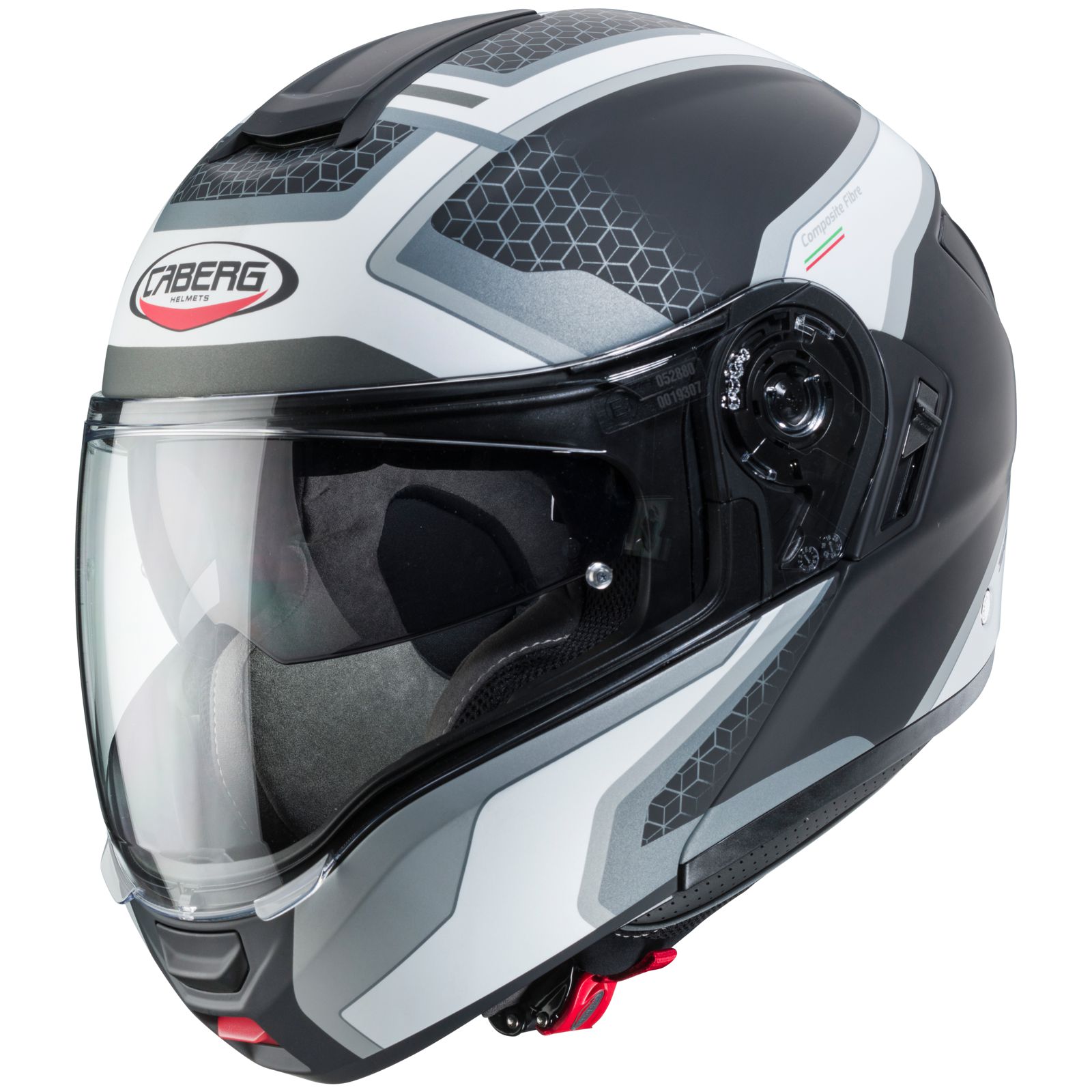 Caberg Helm Levo Sonar, mat zwart/wit antraciet
