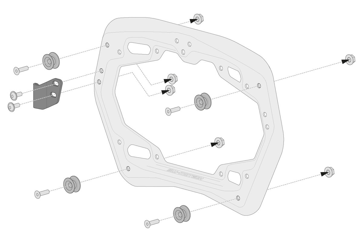 SW-Motech TRAX ADV aluminium koffersysteem 2x45L zilver voor Honda XL 750 Transalp (23-) SW Motech