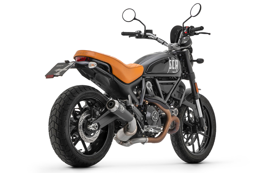 ARROW Auspuffanlage PRO RACE DARK Edelstahl für Ducati Scrambler 800 Modelljahr 2021-