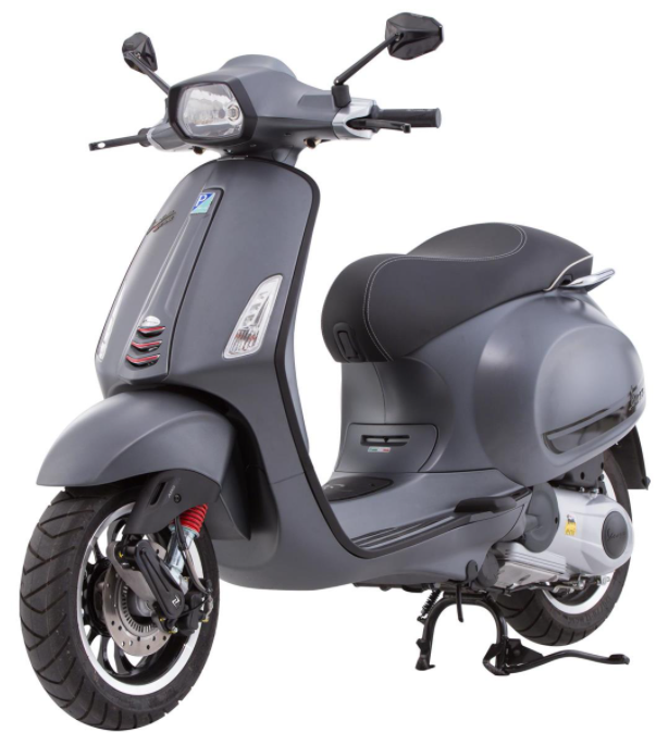 Connector mono slot buis been schild zwart mat voor Vespa Primavera/Sprint 50-150ccm