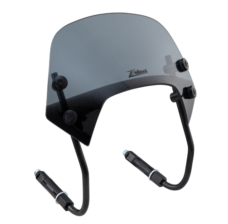 Flyscreen ZELIONI Racing voor Vespa Sprint 50-150cc 2T/4T, zwart getint