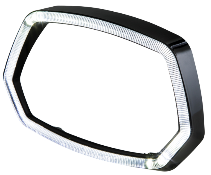 Lamp ring zwart glimmend LED licht voor Vespa Sprint 50ccm 2T/4T ('13-'18)