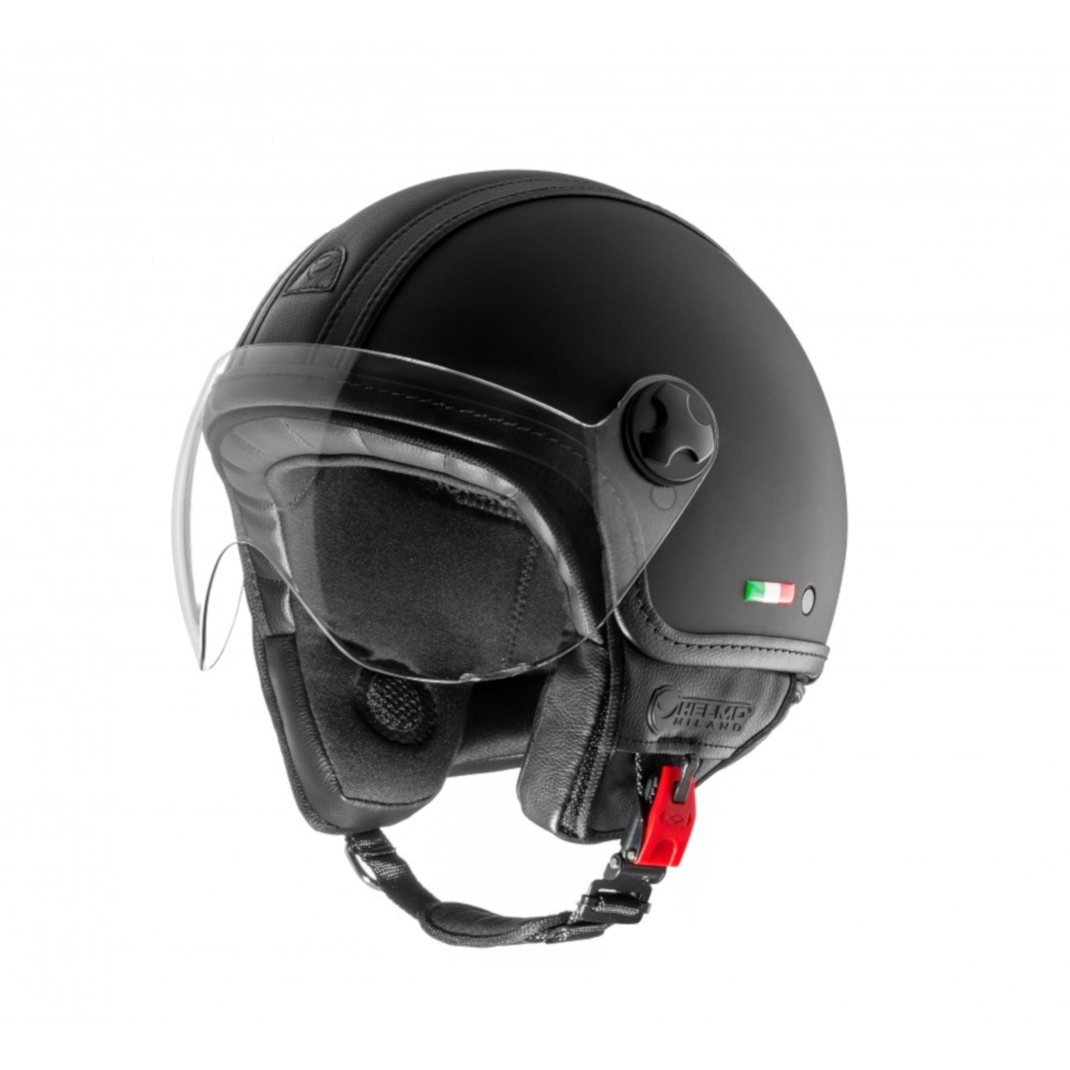 Helmo Milano Demi Jet, PelleDura, zwart, mat