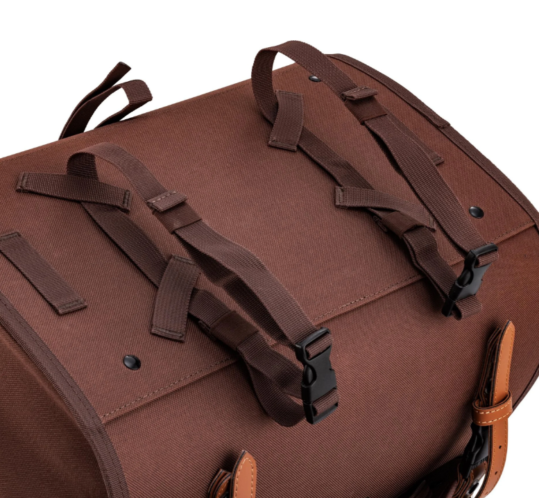 Classic" tas groot voor Vespa, nylon, tabak bruin