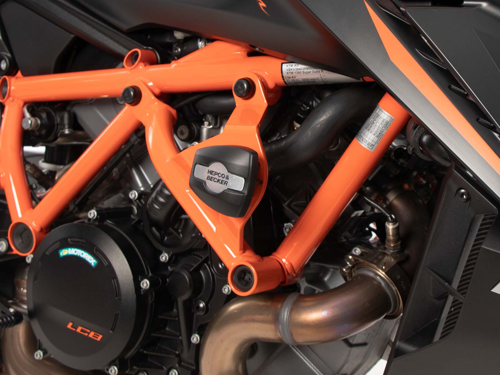 Motorbeschermer incl. beschermpad oranje voor KTM 1390 Super Duke R / EVO (24-)