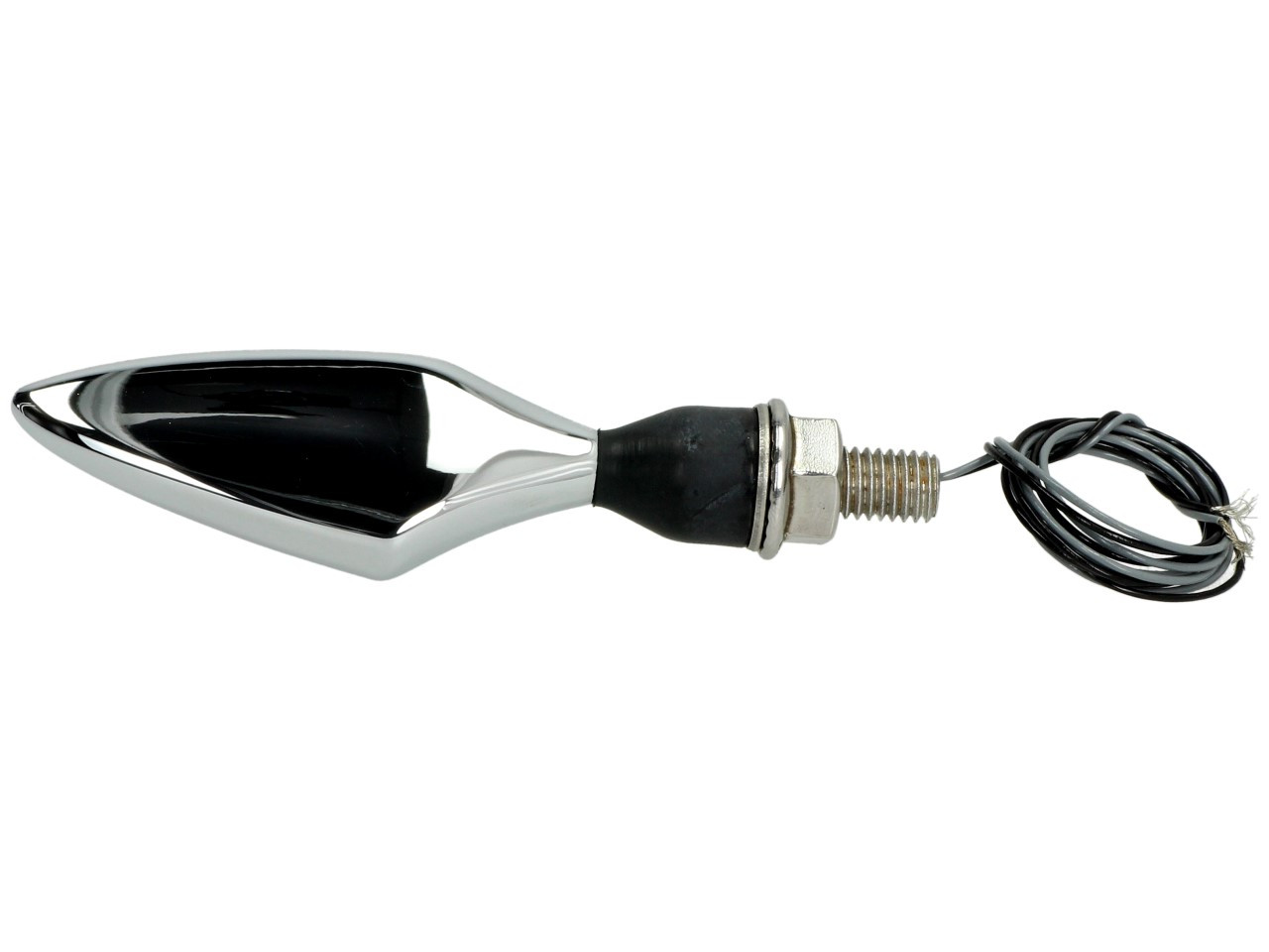 Kellermann indicator, Rhombus Extreme, aluminium, LED, VL/HR, 12 V, glanzend chroom, M8x20, E-gekeurd