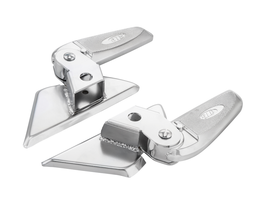 Voetsteunen rechts en links voor Vespa LX /LXV /S 50-150ccm, chroom/chroom