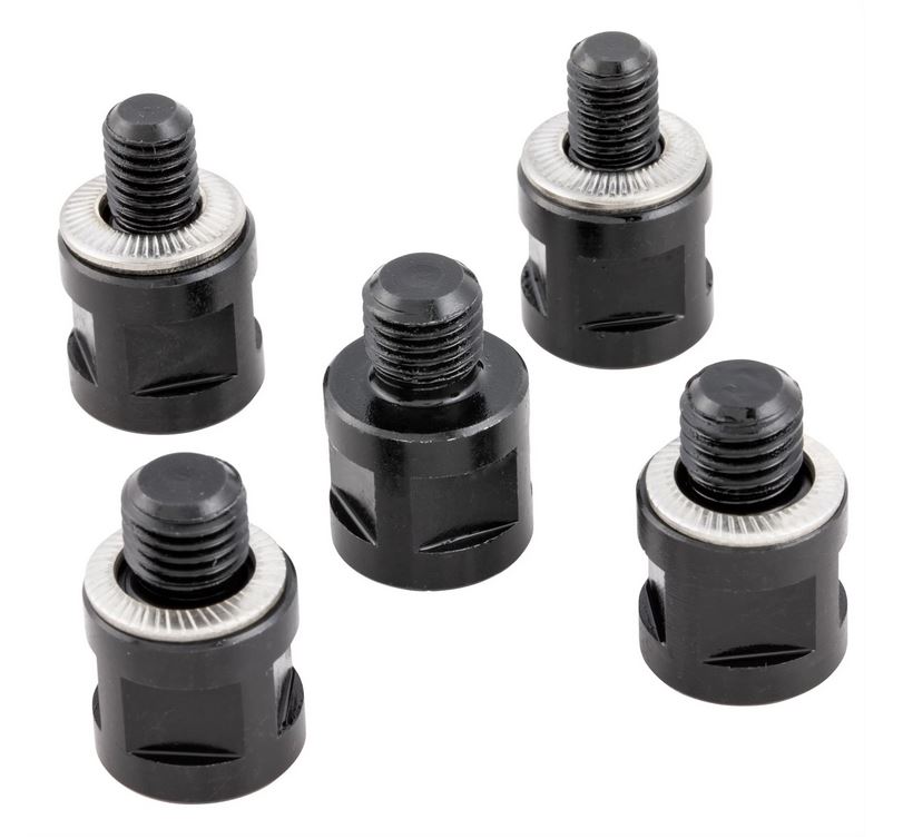 RIZOMA "Direct Mount" spiegeladapter voor Vespa, zwart geanodiseerd