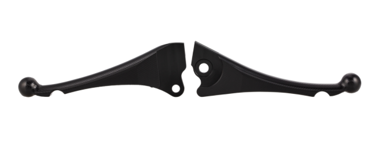 Sport remhendelset "Shorty 3D" links/rechts voor Vespa LX/LXV/S/Primavera/Sprint, zwart