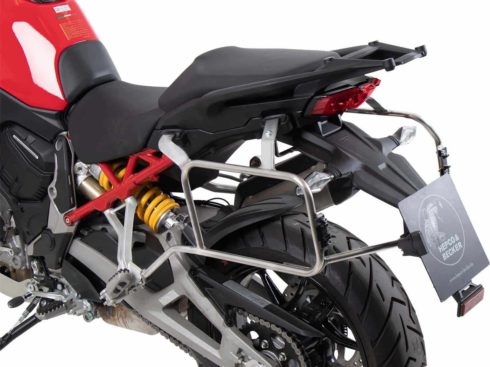 Cutout zwarte bagagedrager set voor Ducati Multistrada V4/S/S Sport/Pikes Peak (21-24) /Rally (23-24)