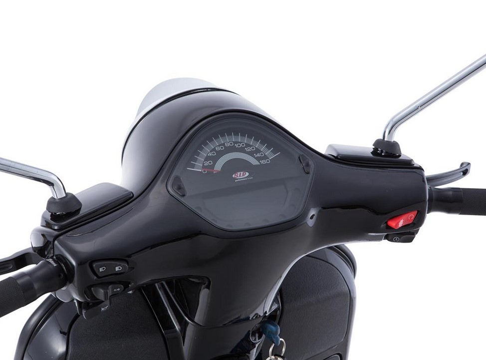 Toerenteller/snelheidsmeter voor Vespa GTS/GTS Super 125-300cc ('14-'16), zwart