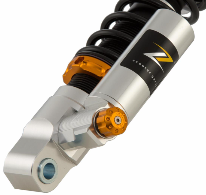 Schokdemper voorzijde voor Vespa GTS/GTS Super 125-300cc ('14-'16), zilver/oranje