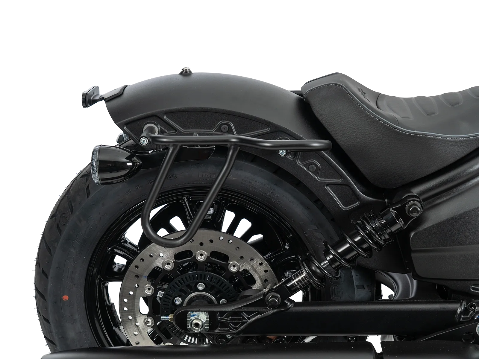 Leren tassenhouder uitsparing zwart voor Indian Scout Sixty Bobber (25-) Hepco & Becker