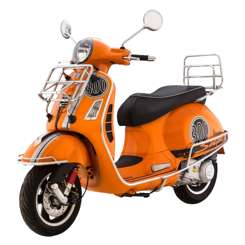 Crashbar zijafdekking achter voor Vespa GTS /GTS Super /GTV /GT 60, 125-300ccm, chroom