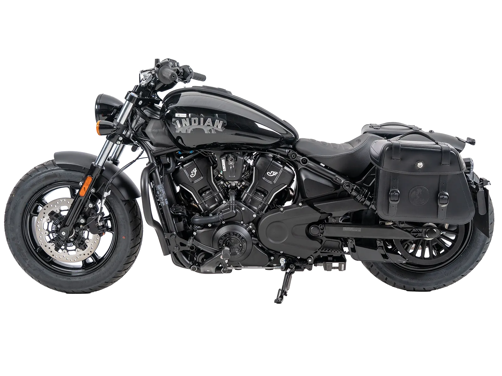 Kniptassenset zwart incl. houder voor Indian Scout Sixty Bobber (25-) Hepco & Becker