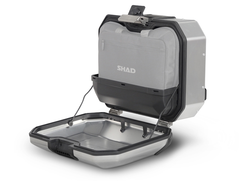 Shad zijkoffer Terra TR36, links, aluminium zilver, 36 l