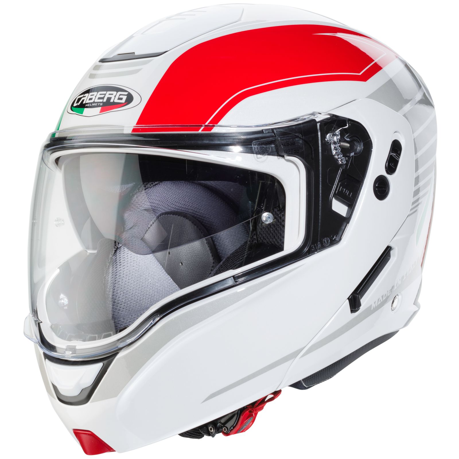 Caberg Helm Horus Tribute, wit/rood-groen